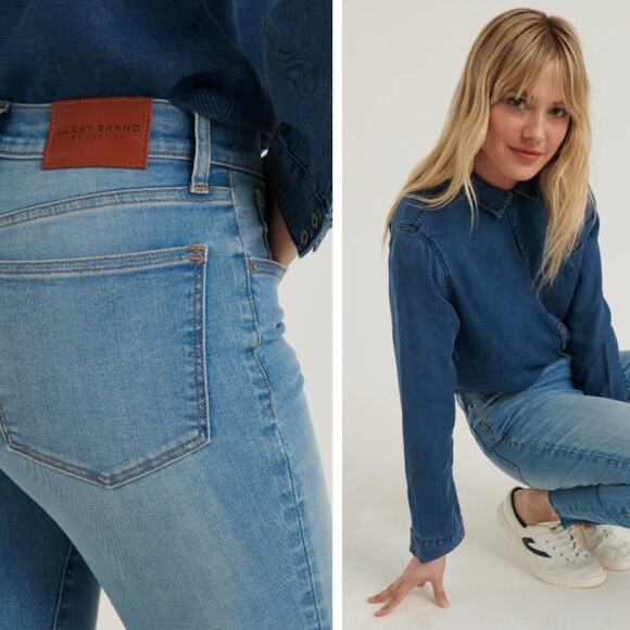 Lucky Brand High Rise Bridgette Skinny Jeans Size 2 / 26 - Picture 3 of 12